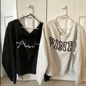 BRAND NEW VS PINK XXL Crop Sweatshirts Black/Grey
